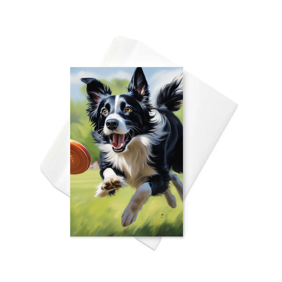PugMug Custom Border Collie Greeting Card