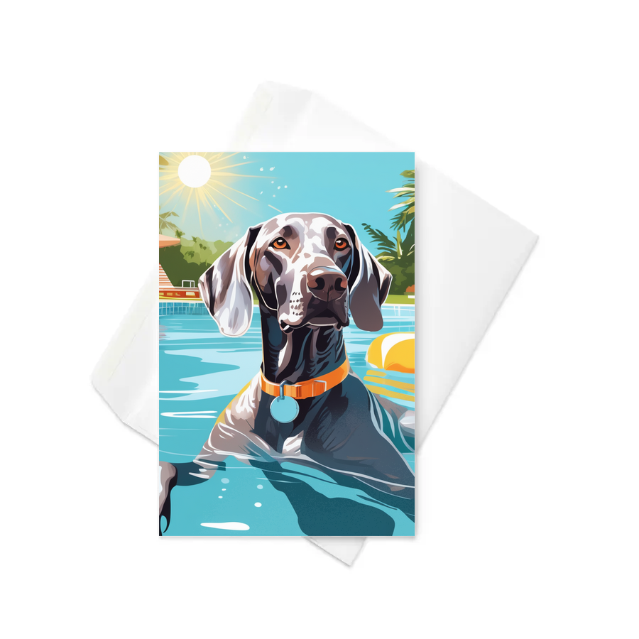PugMug Custom Weimaraner Greeting Card