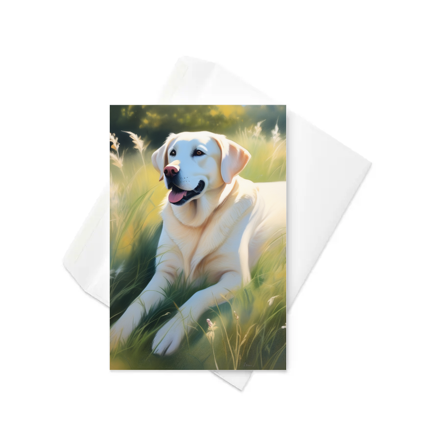 PugMug Custom White Labrador Retriever Greeting Card