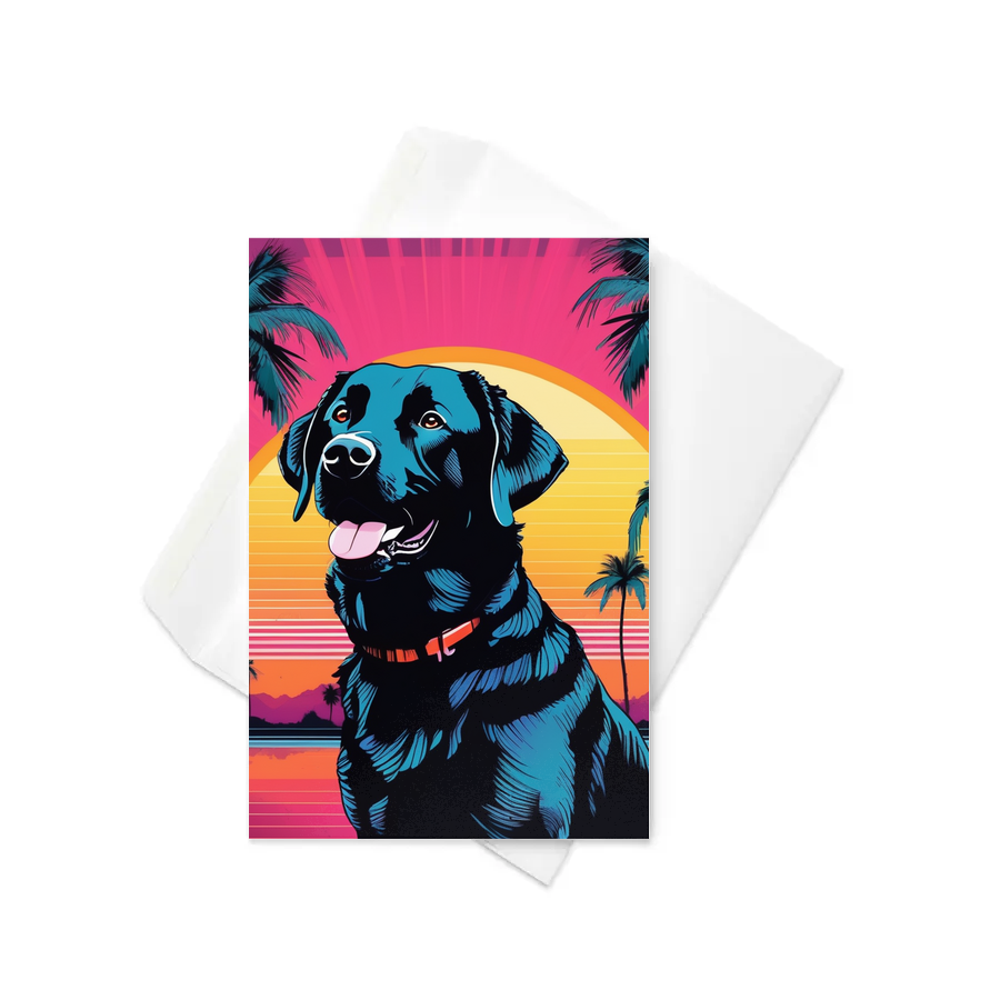 PugMug Custom Black Labrador Retriever Greeting Card