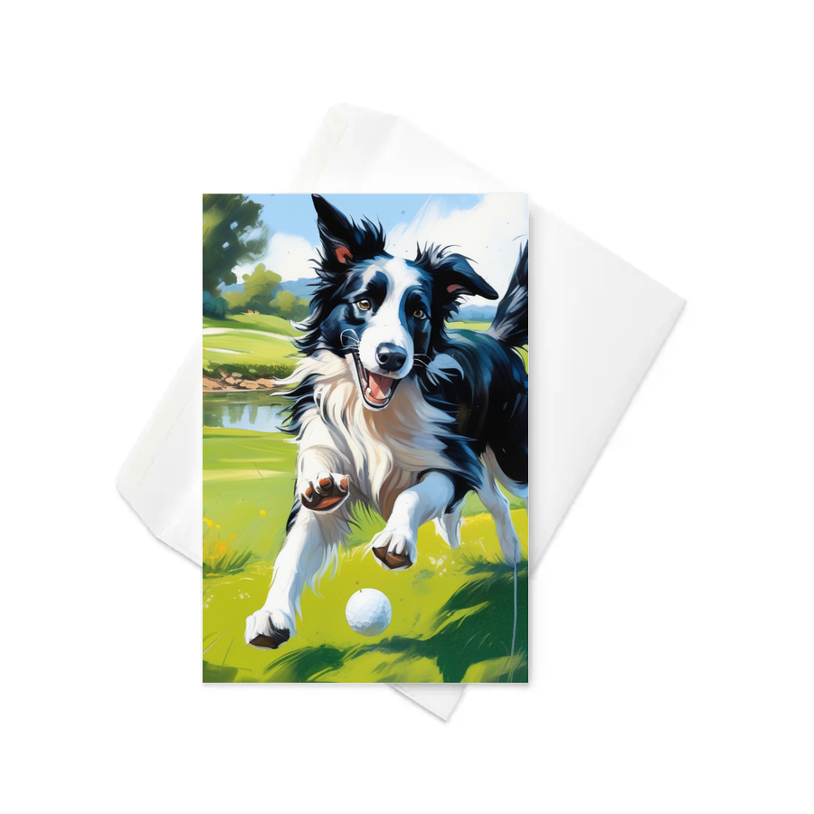 PugMug Custom Border Collie Greeting Card