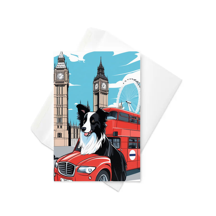 PugMug Custom Border Collie Greeting Card