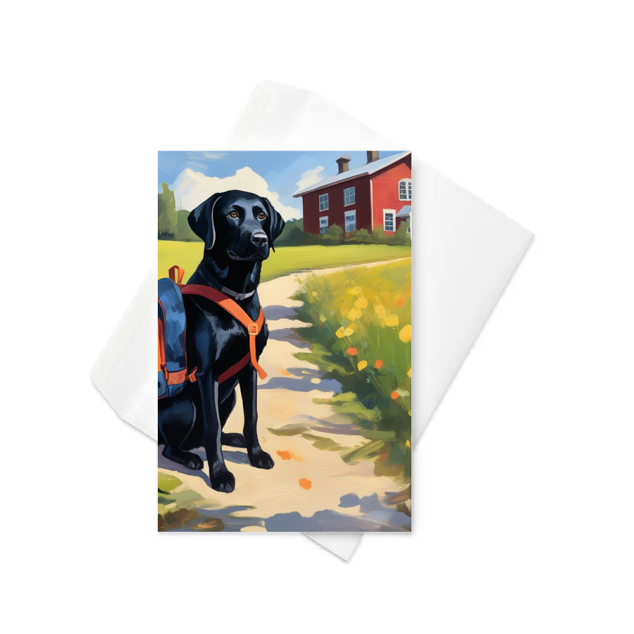 PugMug Custom Black Labrador Retriever Greeting Card