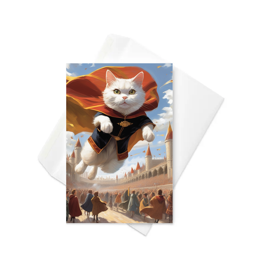 PugMug Custom White Companion Cat Greeting Card