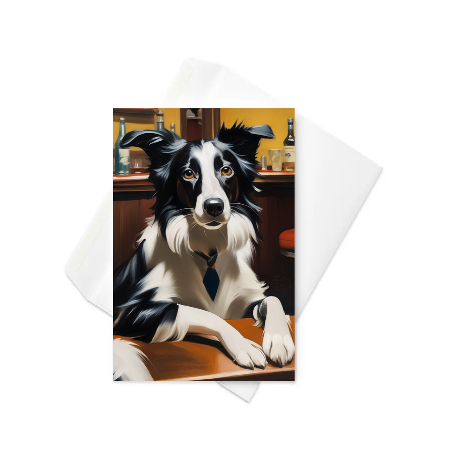 PugMug Custom Border Collie Greeting Card