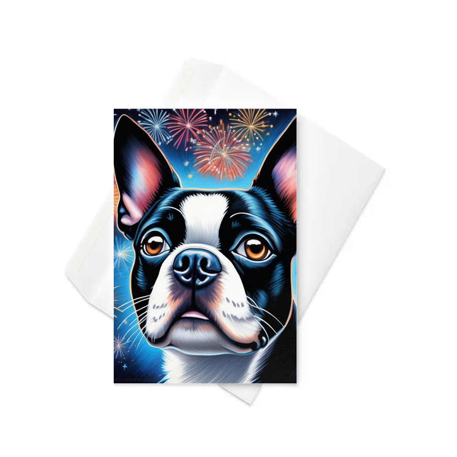 PugMug Custom Boston Terrier Greeting Card
