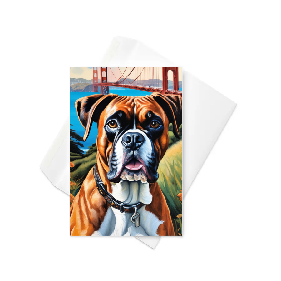 PugMug Custom Boxer Dog Greeting Card