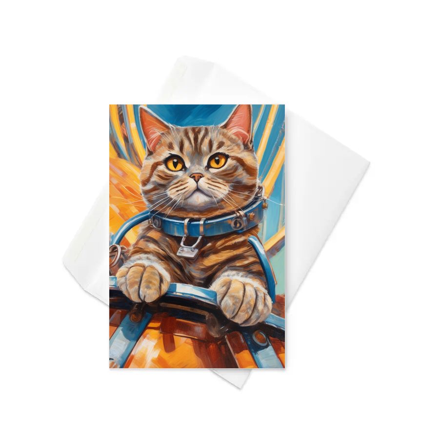 PugMug Custom Tabby British Shorthair Cat Greeting Card