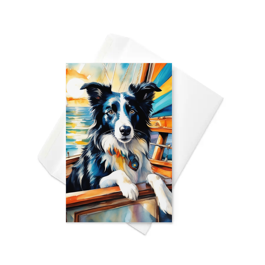 PugMug Custom Border Collie Greeting Card
