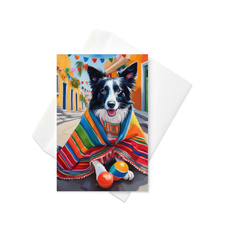 PugMug Custom Border Collie Greeting Card