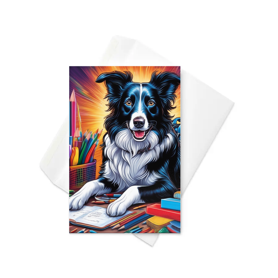 PugMug Custom Border Collie Greeting Card