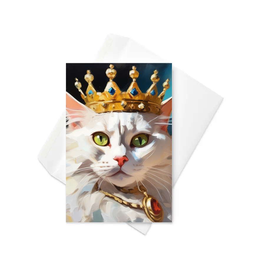 PugMug Custom White Companion Cat Greeting Card