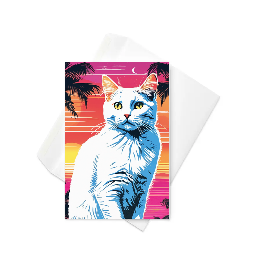 PugMug Custom White Companion Cat Greeting Card