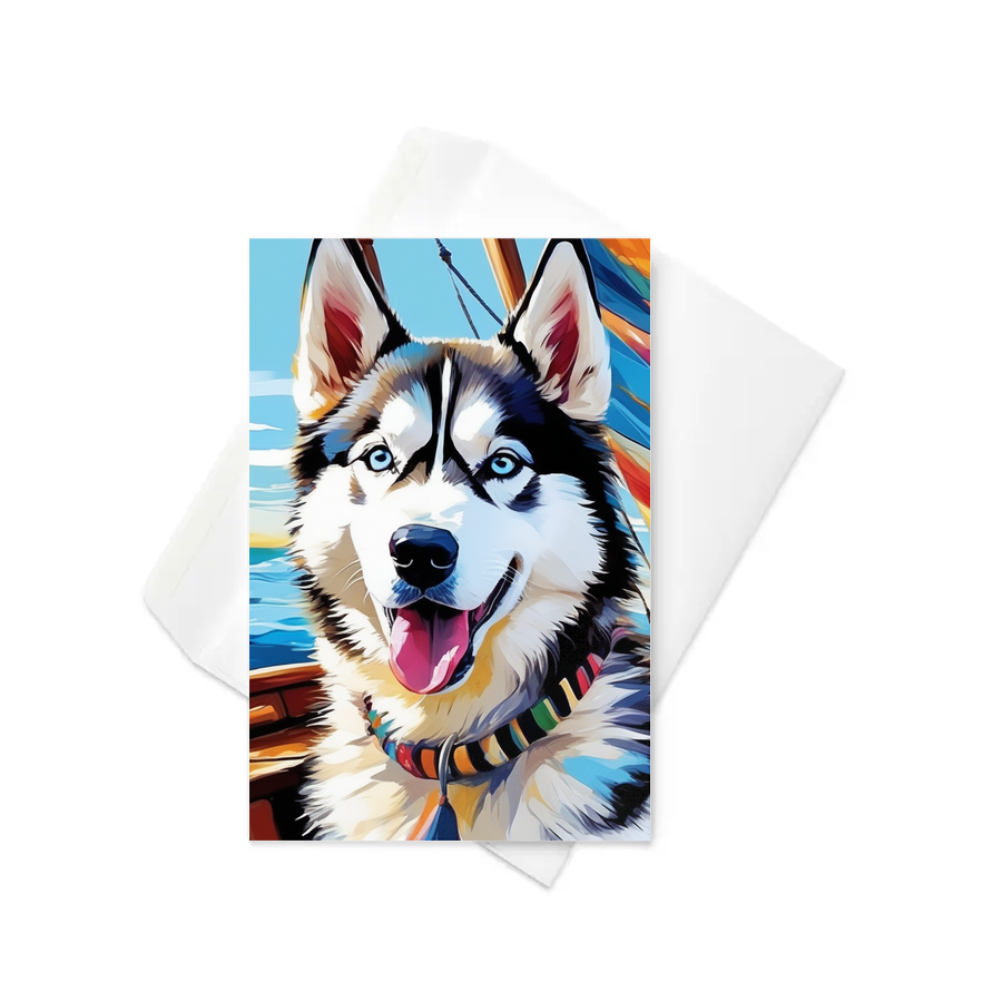 PugMug Custom Siberian Husky Greeting Card