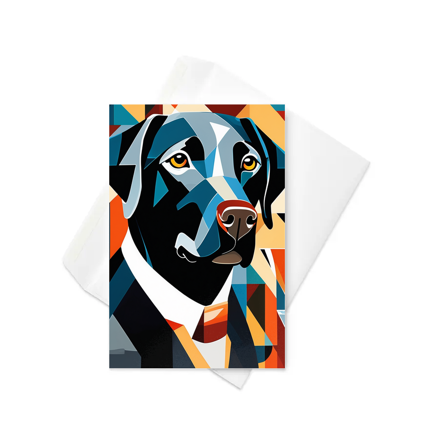 PugMug Custom Black Labrador Retriever Greeting Card
