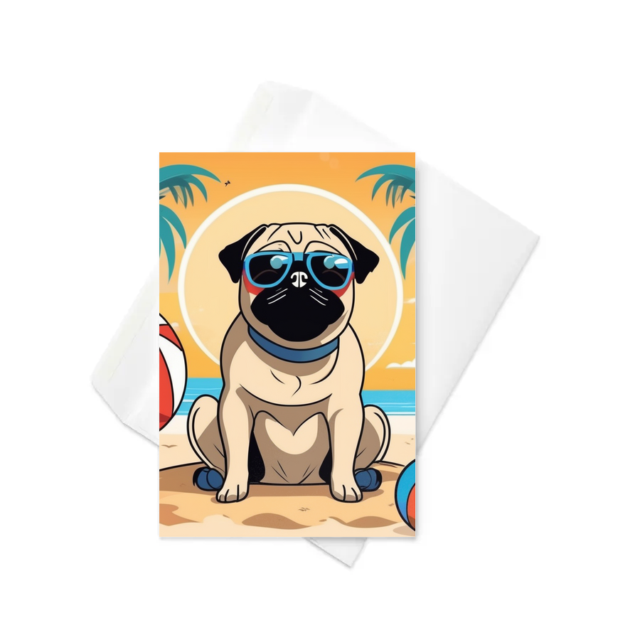 PugMug Custom Pug Greeting Card