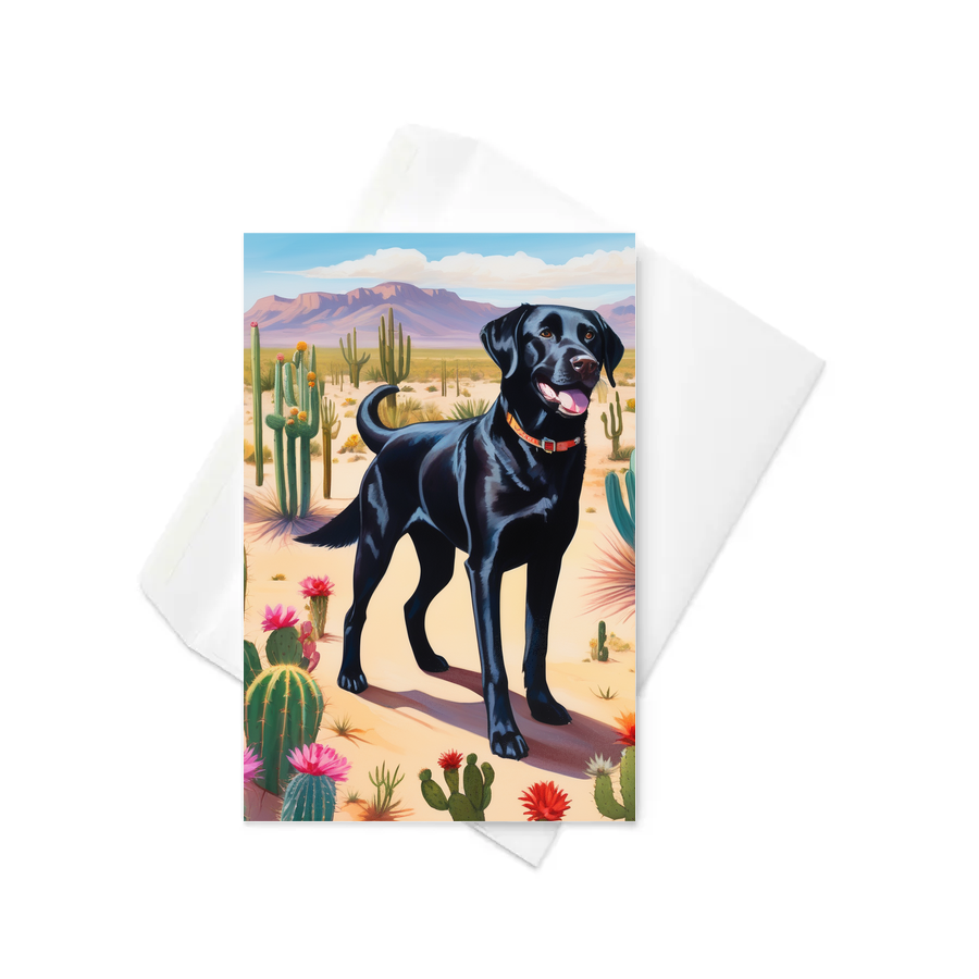PugMug Custom Black Labrador Retriever Greeting Card