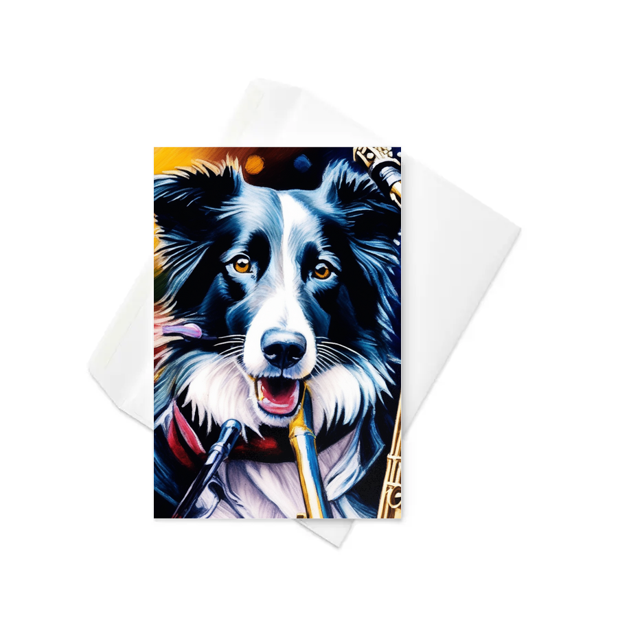 PugMug Custom Border Collie Greeting Card