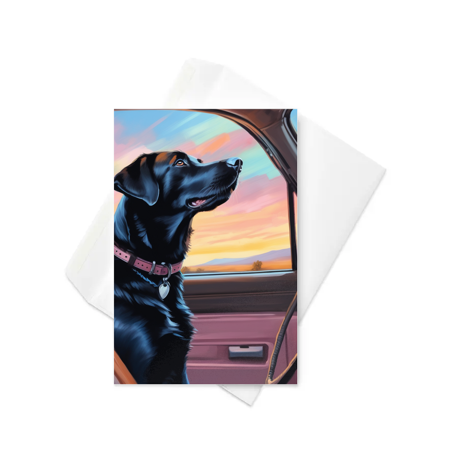 PugMug Custom Black Labrador Retriever Greeting Card