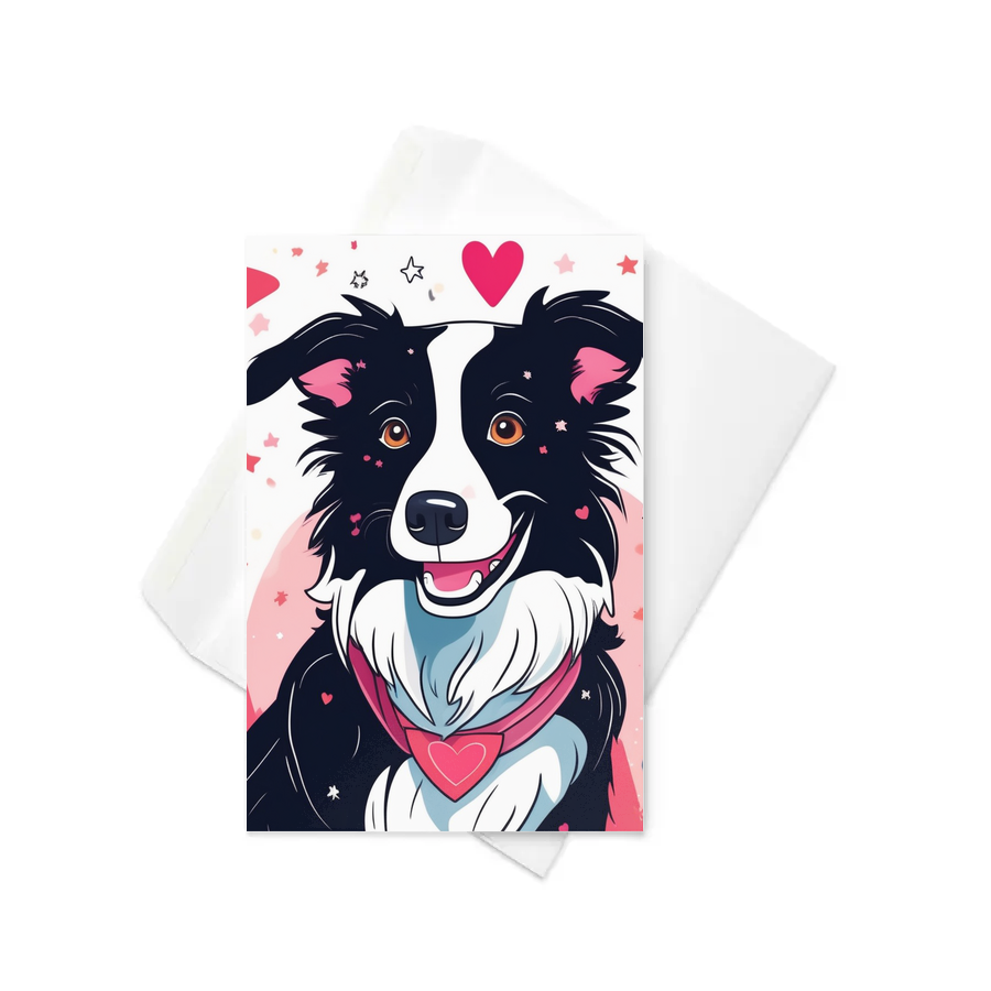 PugMug Custom Border Collie Greeting Card