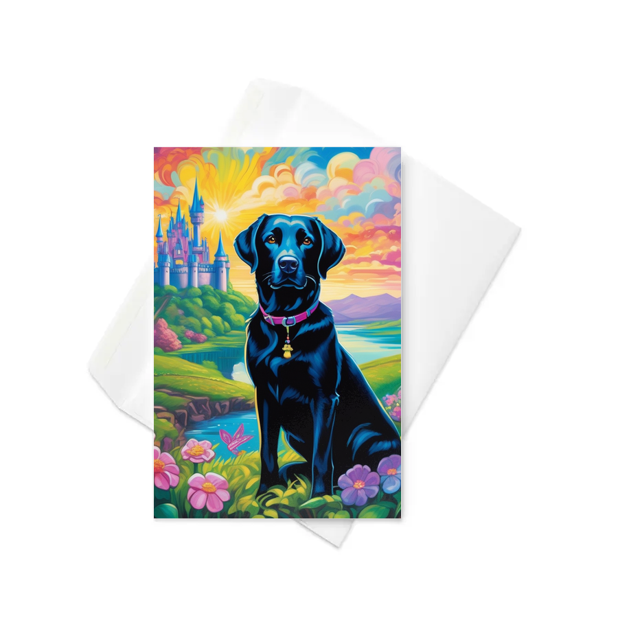 PugMug Custom Black Labrador Retriever Greeting Card