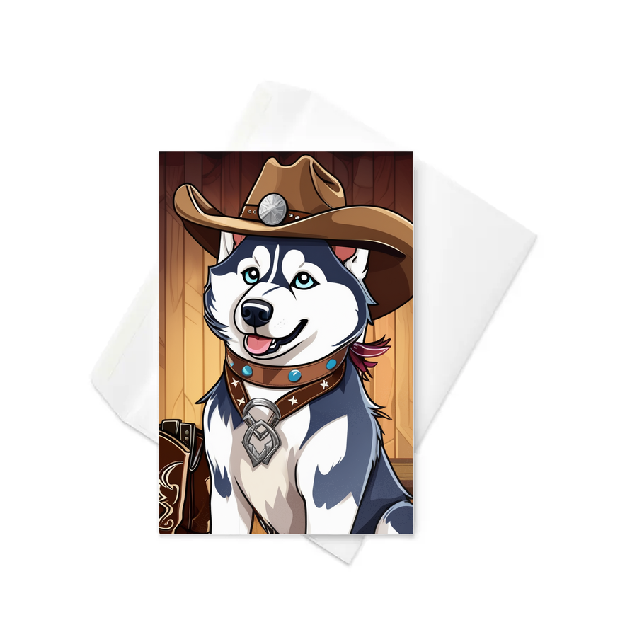 PugMug Custom Siberian Husky Greeting Card