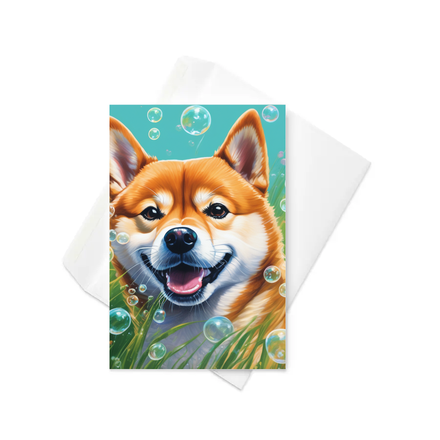 PugMug Custom Shiba Inu Greeting Card