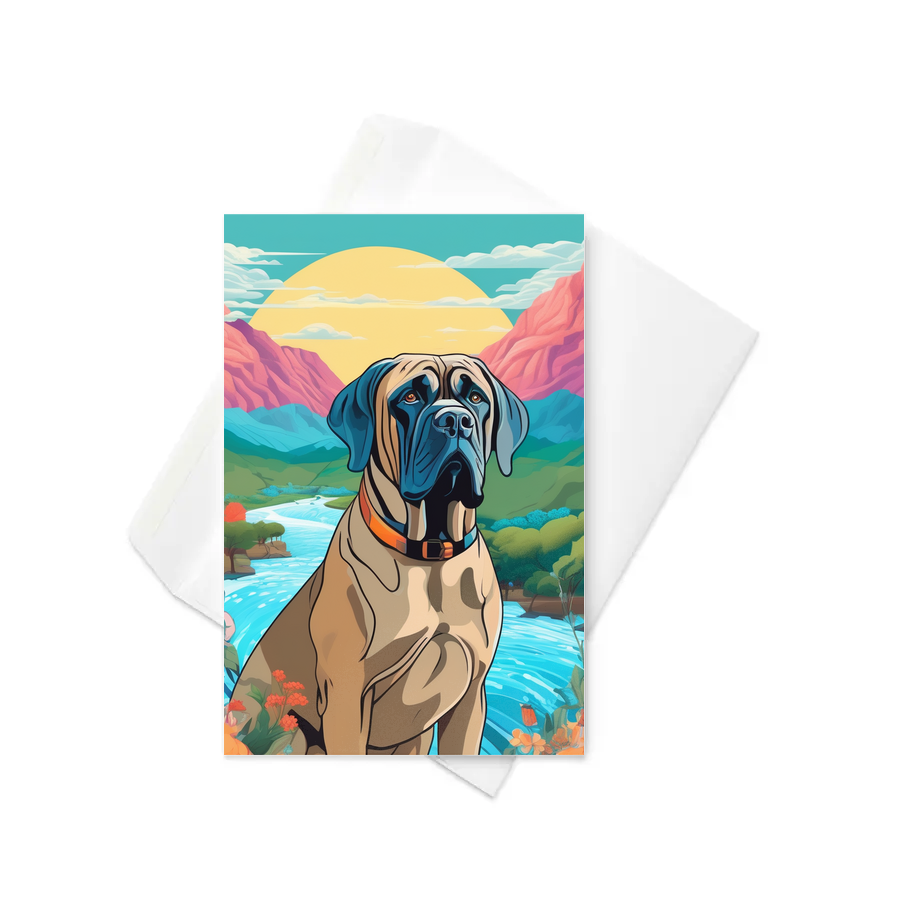PugMug Custom Mastiff Greeting Card