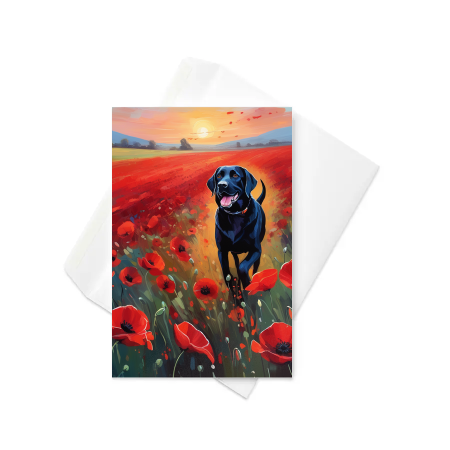 PugMug Custom Black Labrador Retriever Greeting Card