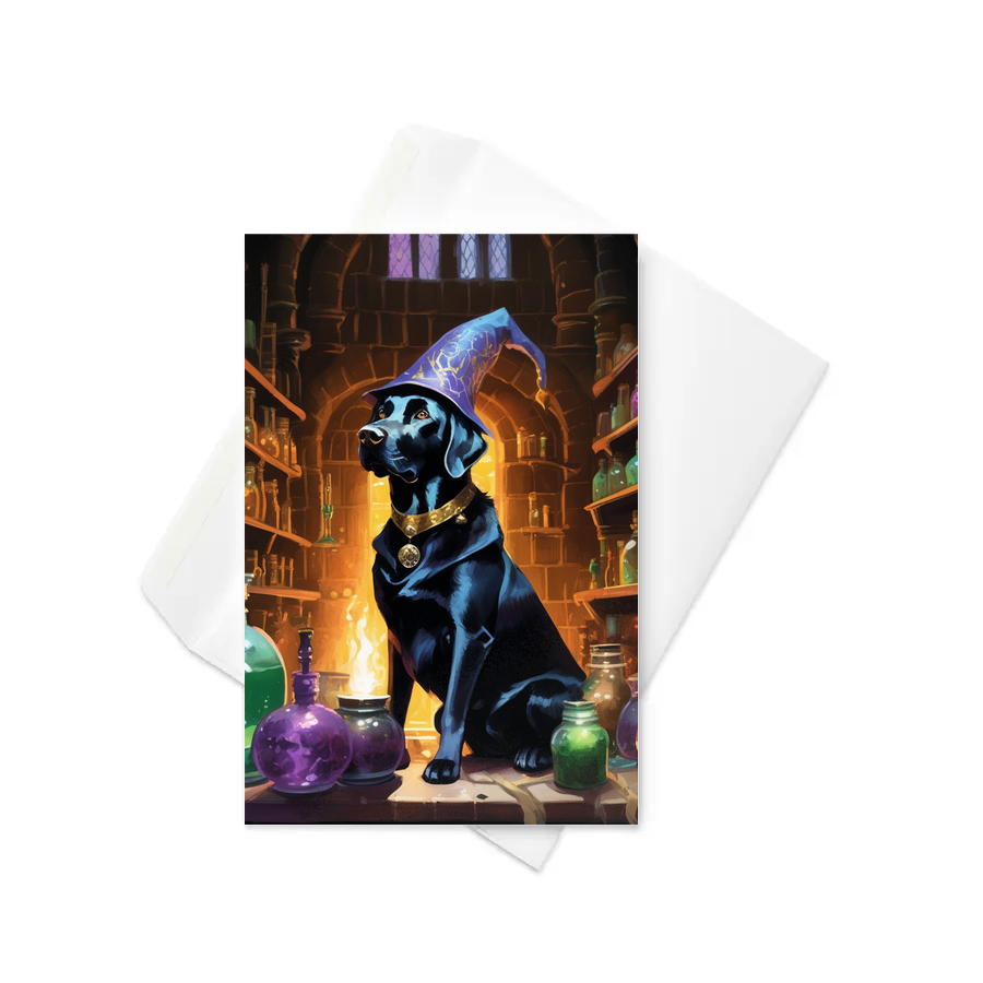 PugMug Custom Black Labrador Retriever Greeting Card