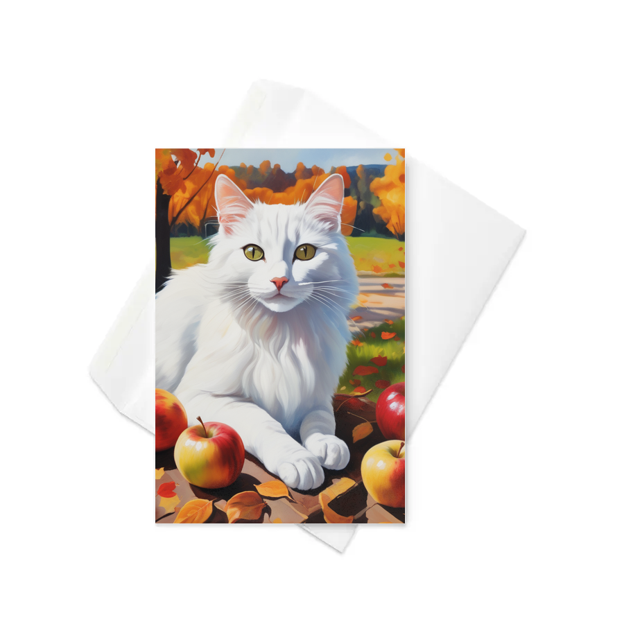 PugMug Custom White Companion Cat Greeting Card