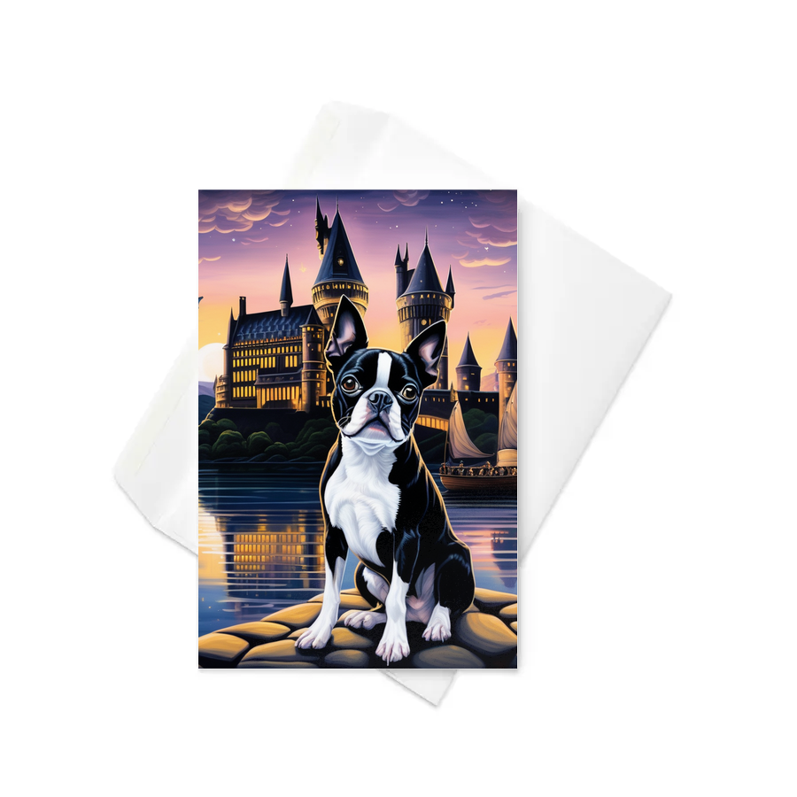 PugMug Custom Boston Terrier Greeting Card