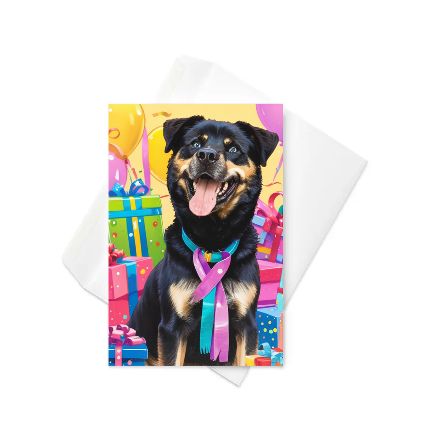 PugMug Custom Blue Greeting Card