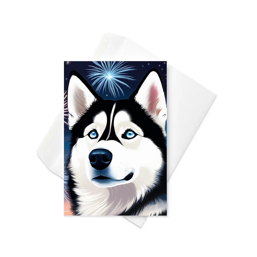 PugMug Custom Siberian Husky Greeting Card