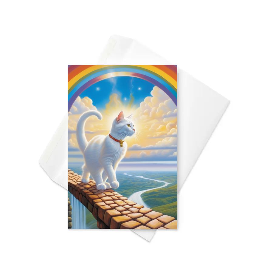 PugMug Custom White Companion Cat Greeting Card