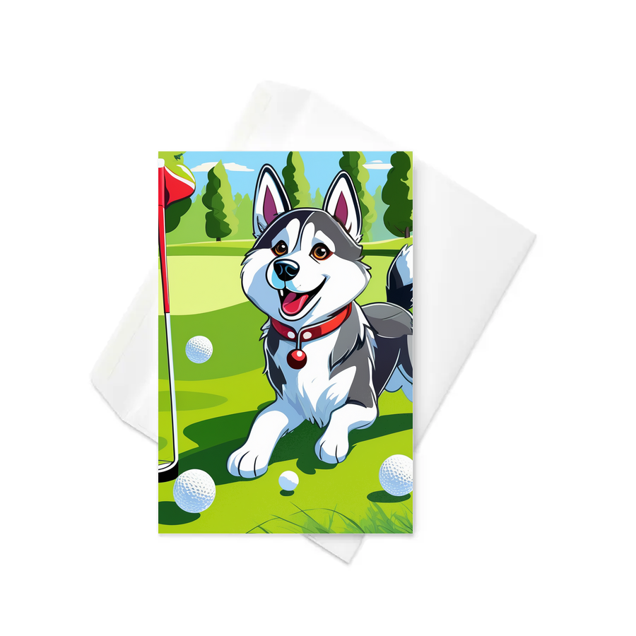 PugMug Custom Siberian Husky Greeting Card