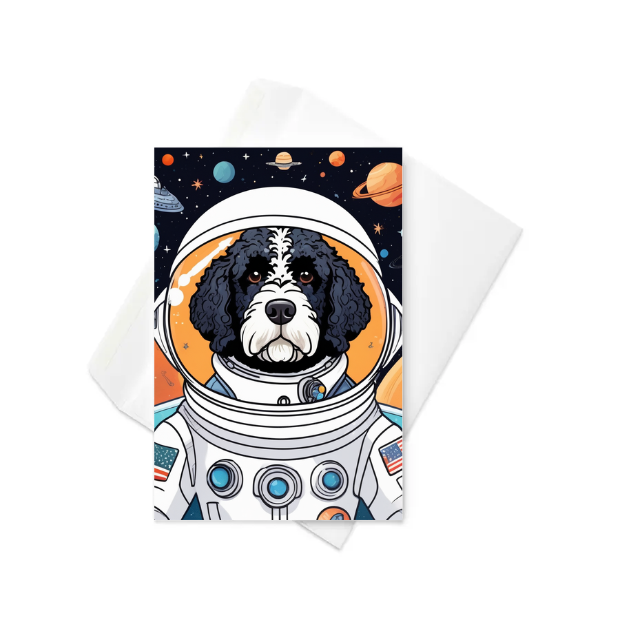 PugMug Custom Portuguese Water Dog Greeting Card