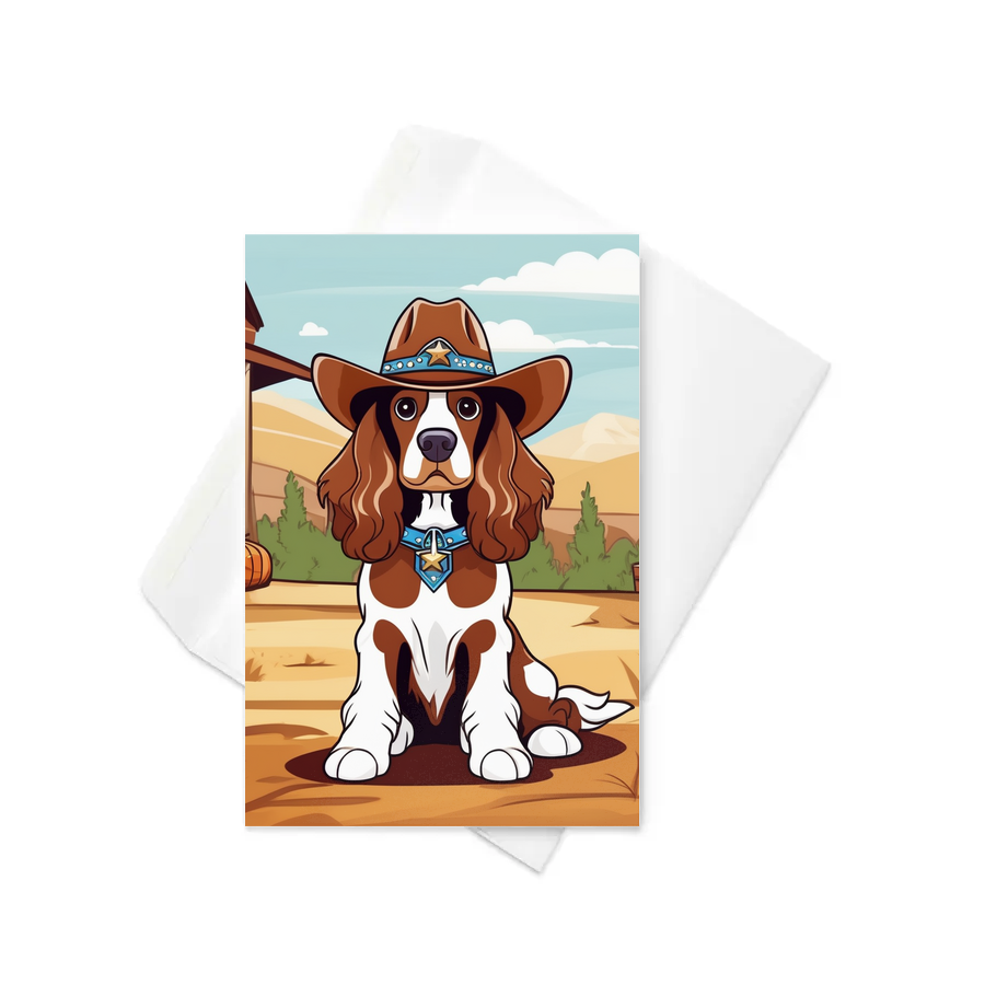 PugMug Custom Cocker Spaniel Greeting Card