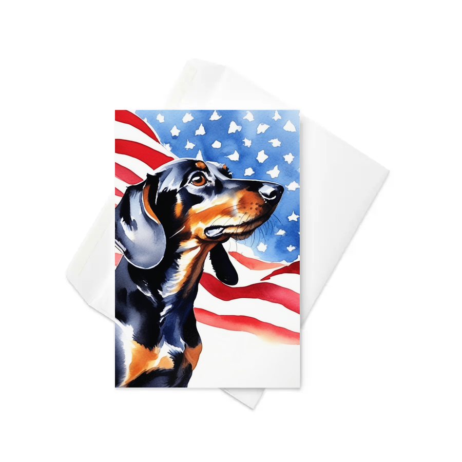 PugMug Custom Black Dachshund Greeting Card