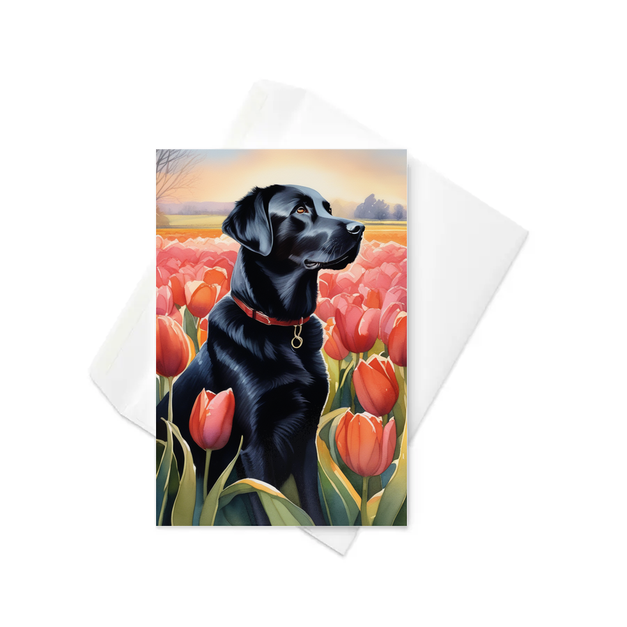 PugMug Custom Black Labrador Retriever Greeting Card