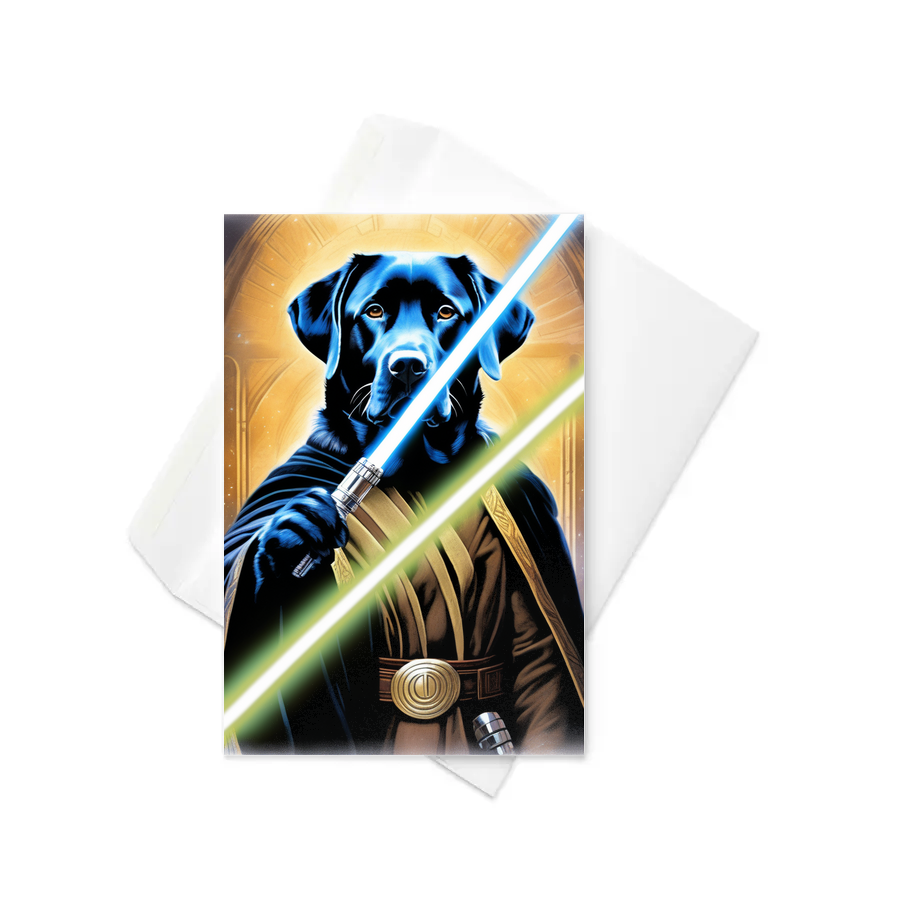 PugMug Custom Black Labrador Retriever Greeting Card