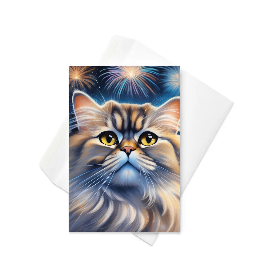 PugMug Custom Tabby Persian Cat Greeting Card