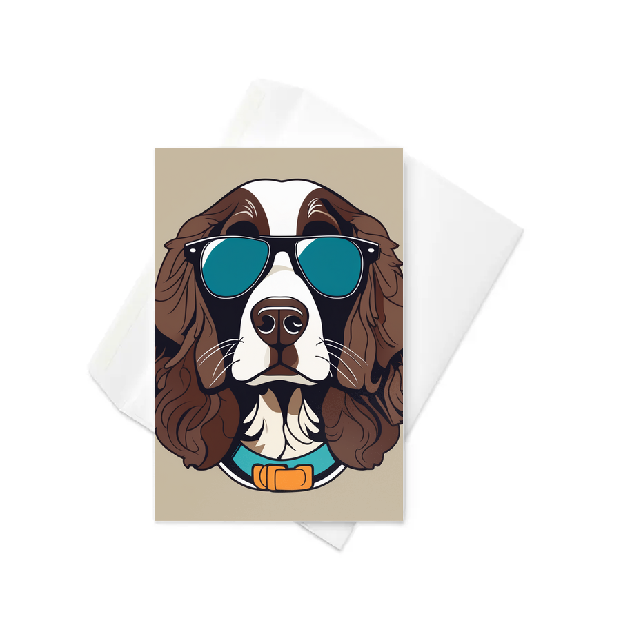 PugMug Custom English Springer Spaniel Greeting Card