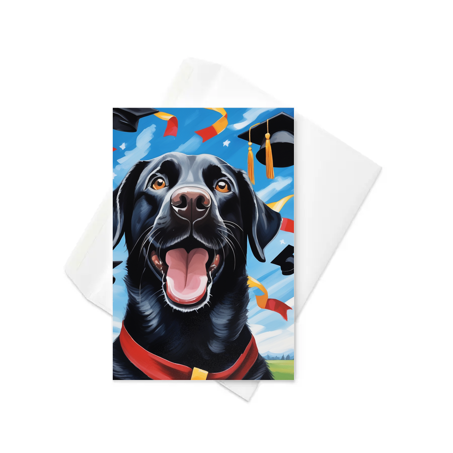 PugMug Custom Black Labrador Retriever Greeting Card