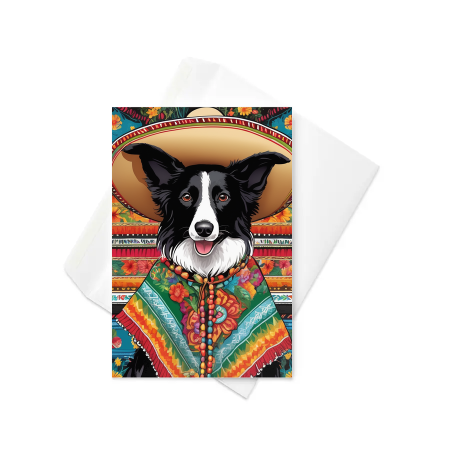 PugMug Custom Border Collie Greeting Card