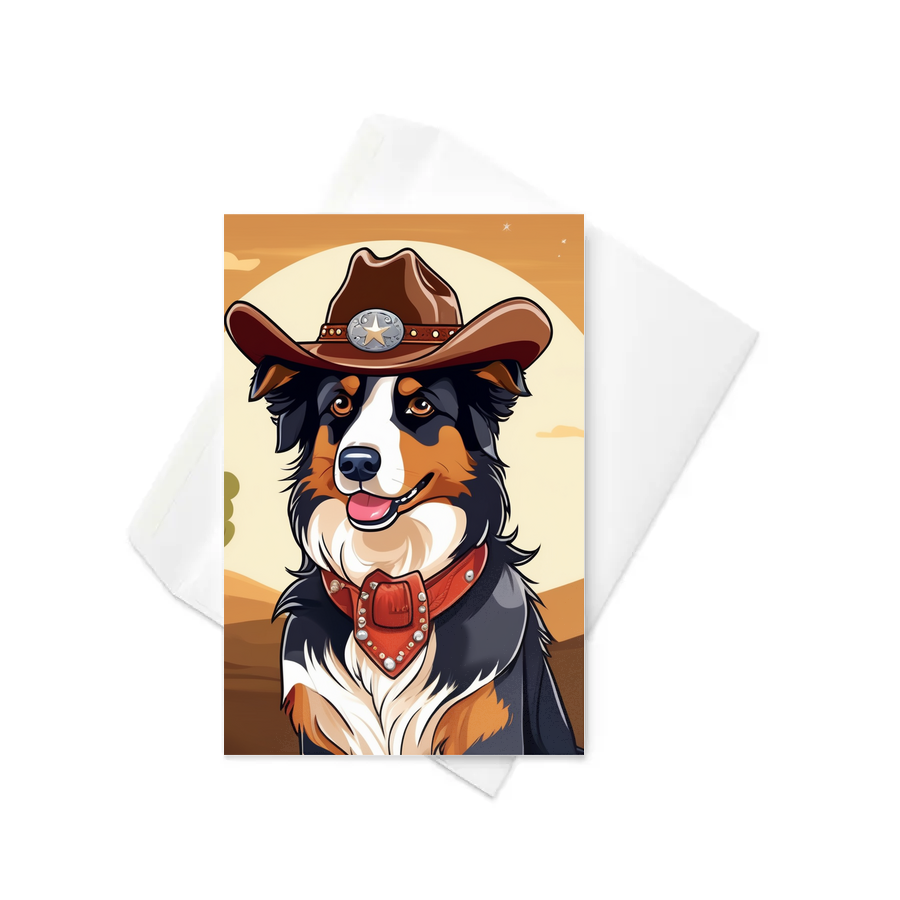 PugMug Custom Australian Shepherd Dog Greeting Card