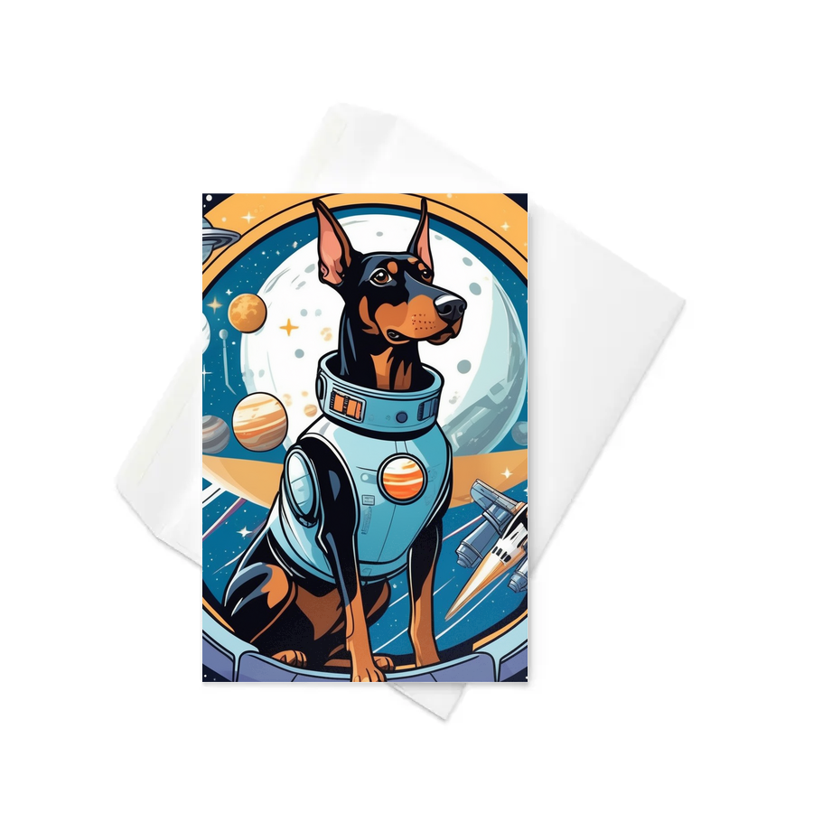 PugMug Custom Doberman Pinscher Greeting Card
