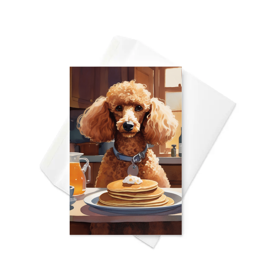 PugMug Custom Tan Poodle Greeting Card