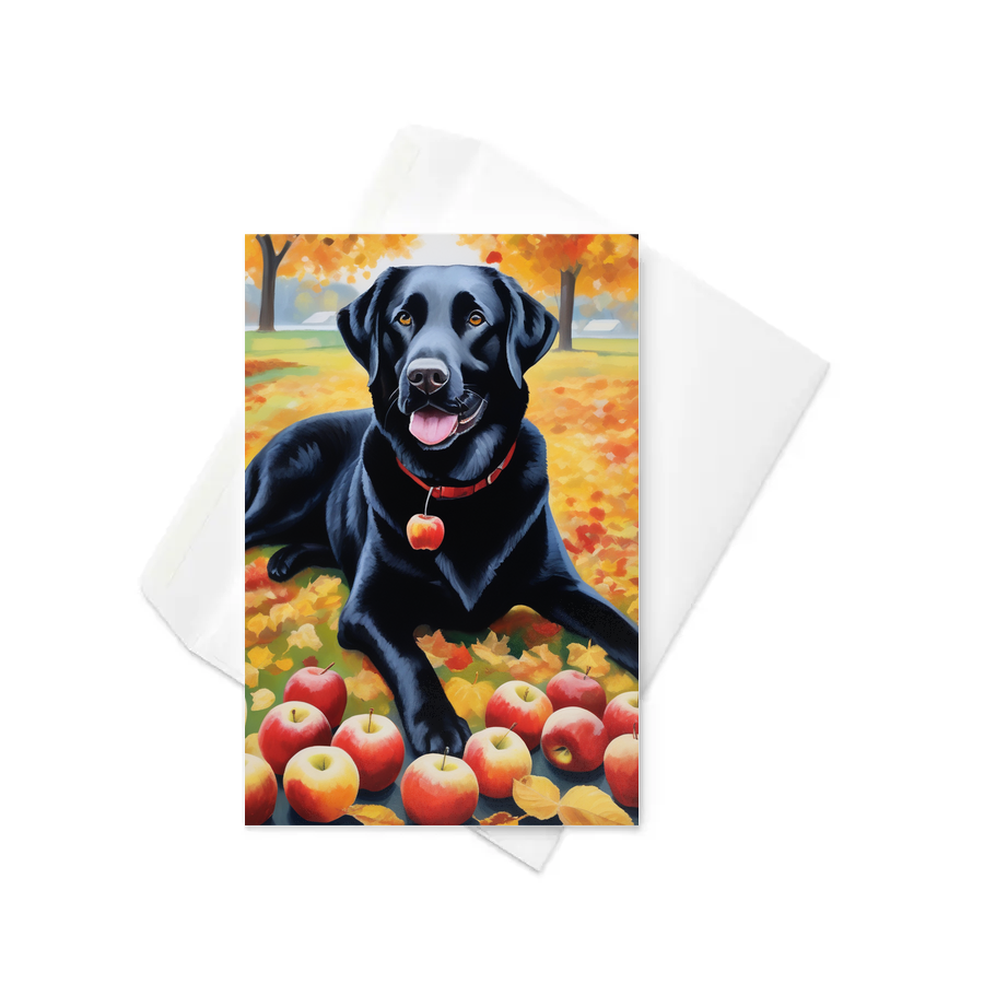 PugMug Custom Black Labrador Retriever Greeting Card