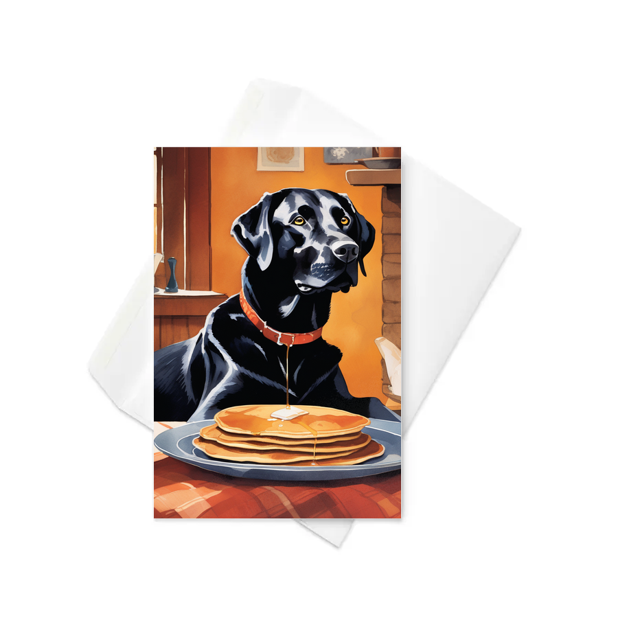PugMug Custom Black Labrador Retriever Greeting Card